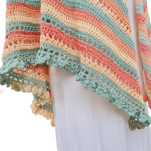 Gelato Shawl with Drop Leaf Border - The Secret Yarnery