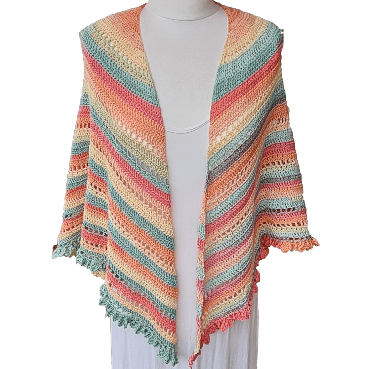 Gelato Shawl with Drop Leaf Border - The Secret Yarnery