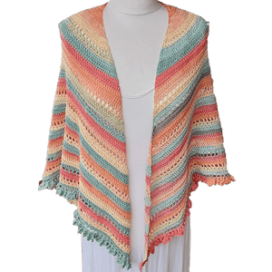 Gelato Shawl with Drop Leaf Border - The Secret Yarnery