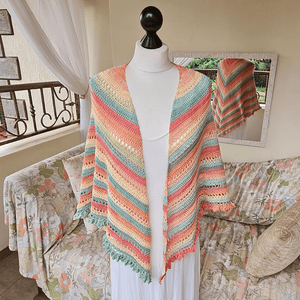 Gelato Shawl with Drop Leaf Border - The Secret Yarnery