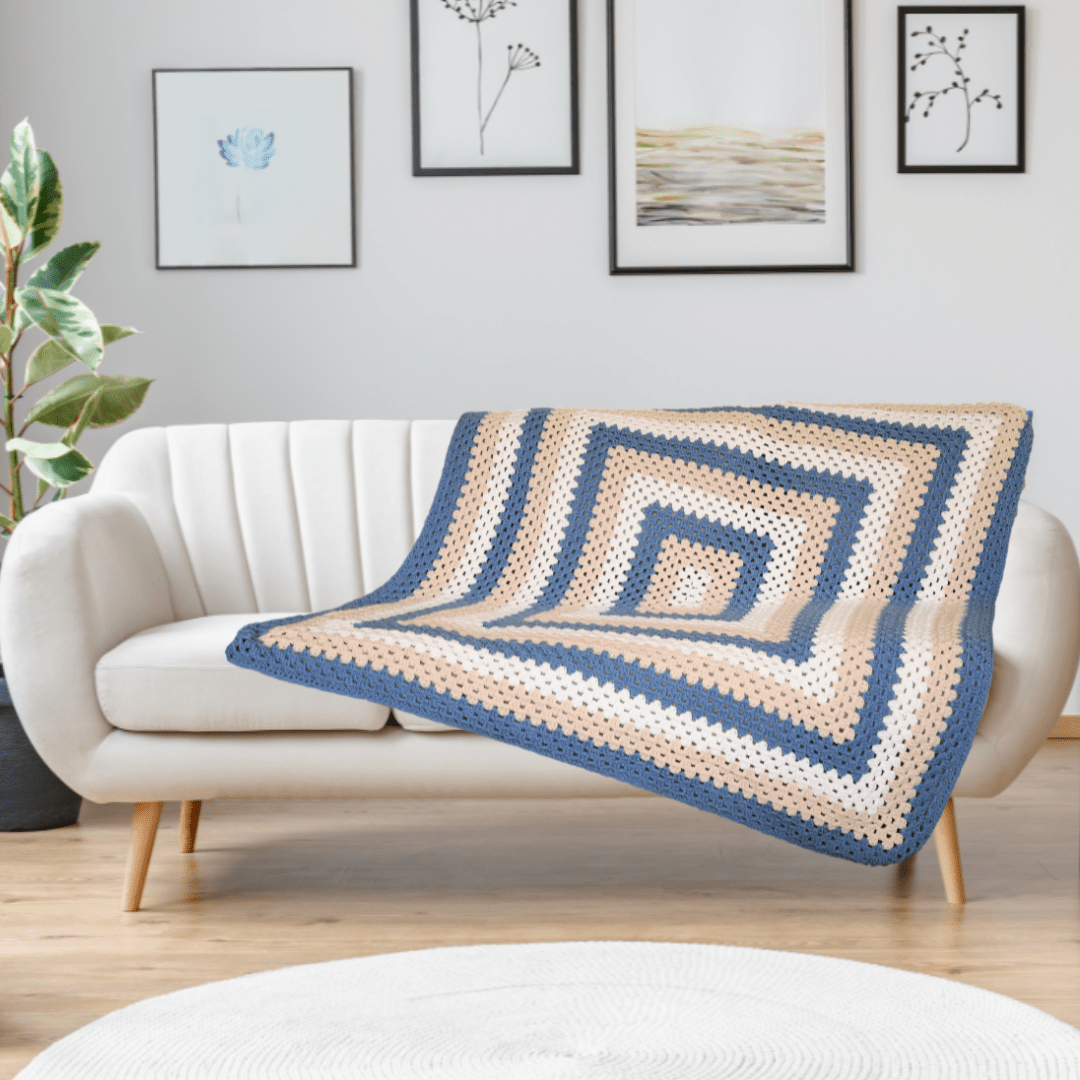 Giant Granny Square Blanket - The Secret Yarnery