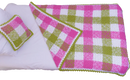 Gingham Crochet Corner-to-Corner Blanket – Easy Crochet Pattern with Bobble Border.