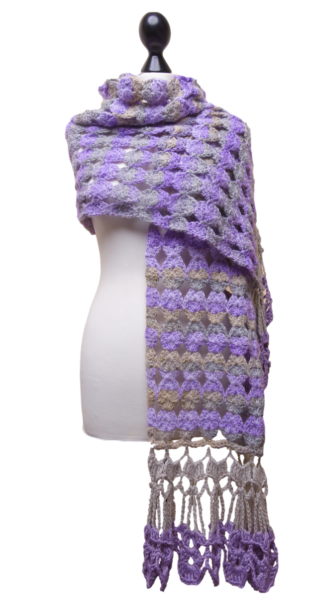 Global Shawl with Foxtrot Border – Elegant and Easy Crochet Shawl Pattern for All Occasions.