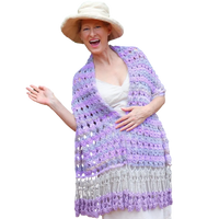 Global Shawl with Foxtrot Border – Elegant and Easy Crochet Shawl Pattern for All Occasions.