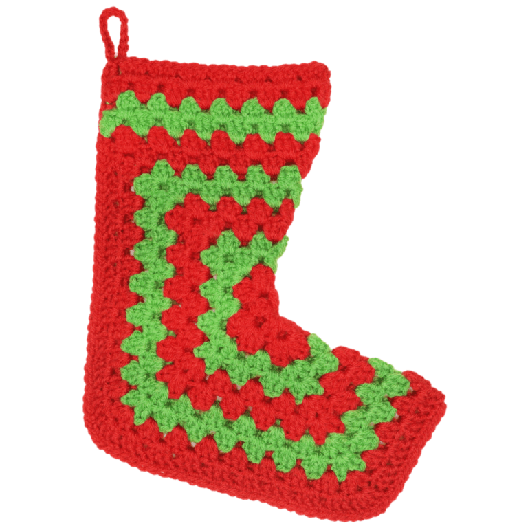 Granny Square Christmas Stocking - The Secret Yarnery