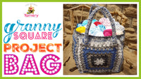 Granny Square Project Bag – Easy Pattern with No-Stretch Handles.