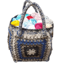 Granny Square Project Bag – Easy Pattern with No-Stretch Handles.