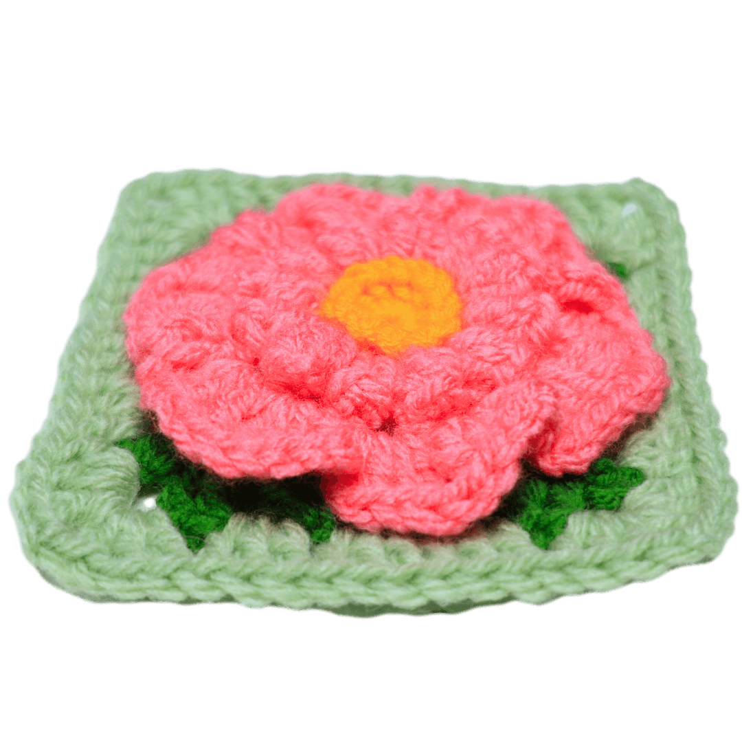 Hibiscus Flower Granny Square - BloomScape CAL Part 12 - The Secret Yarnery