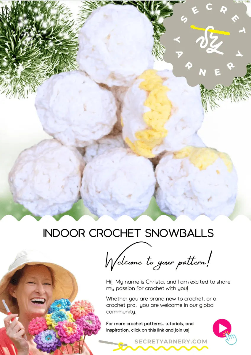 Indoor Crochet Snowballs