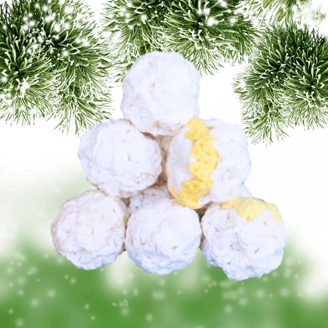 Indoor Crochet Snowballs