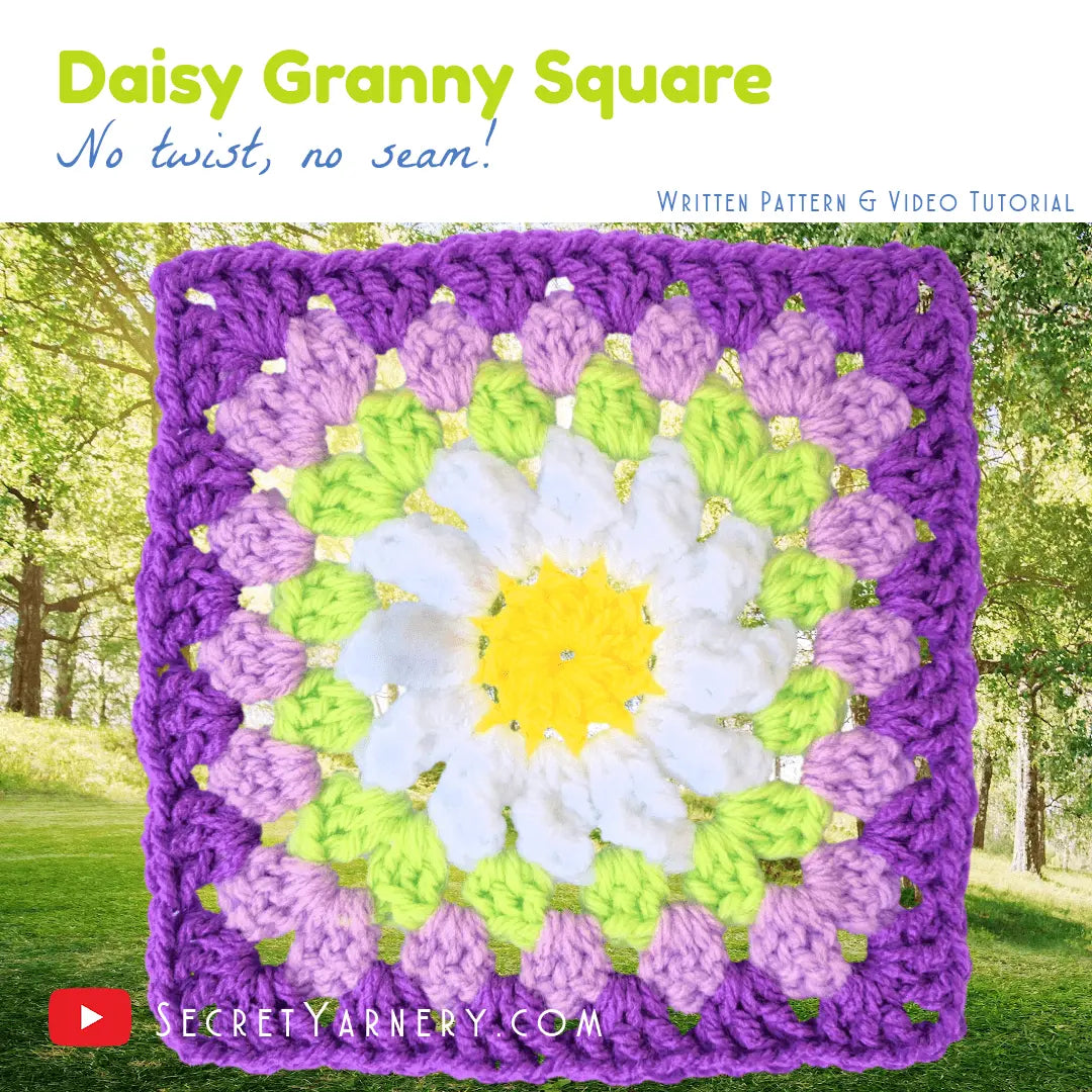 NEW Daisy Granny Square – Fresh and Easy Crochet Floral Pattern.