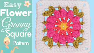 Petal Popping Granny Square - Easy to Follow Written Crochet Pattern - The Secret Yarnery