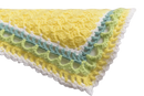 Pin Curl Granny Baby Blanket with Loops & Bridges Border – Elegant Crochet Pattern for Beginners.