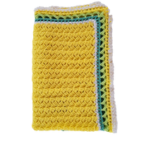 Pin Curl Granny Baby Blanket with Loops & Bridges Border – Elegant Crochet Pattern for Beginners.