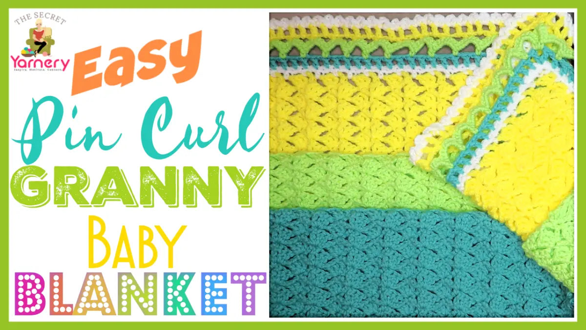 Pin Curl Granny Baby Blanket with Loops & Bridges Border – Elegant Crochet Pattern for Beginners.