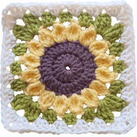 Simple Sunflower Granny Square – Easy Floral Pattern for Beginners.