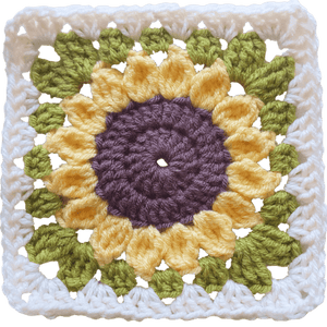 Simple Sunflower Granny Square - The Secret Yarnery