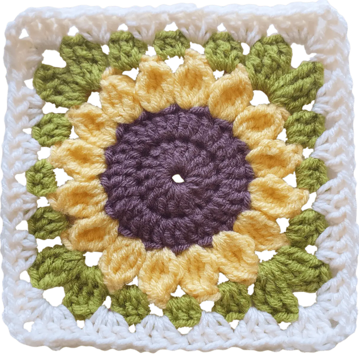 Sunflower granny discount square crochet pattern