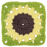 Simple Sunflower Granny Square – Easy Floral Pattern for Beginners.