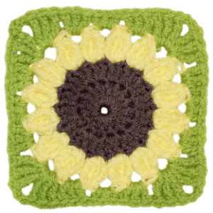 Simple Sunflower Granny Square - The Secret Yarnery