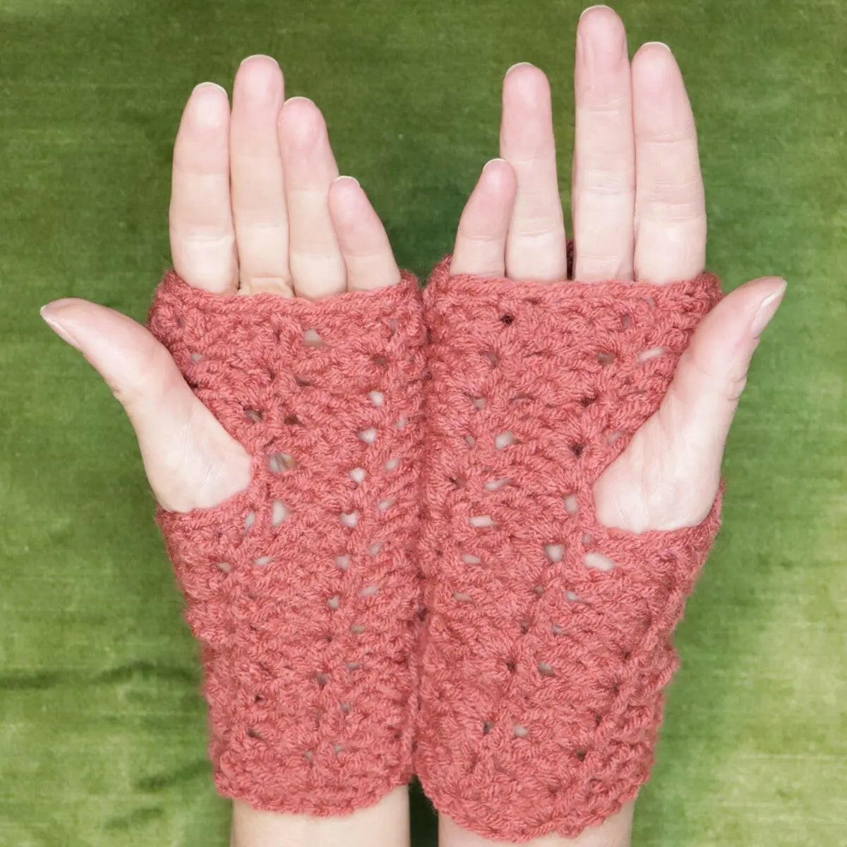 Sober Granny in a Spiral Crochet Fingerless Gloves – Easy and Stylish Pattern.