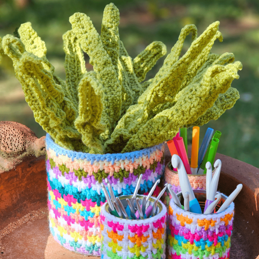 Speedy Granny Ruth Crochet Tin Can Cozy