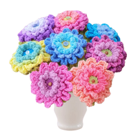 Spring Crochet Flower Bouquet – Removable & Washable for Lasting Decor.