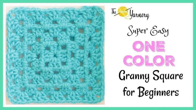 Super Easy One Color Granny Square – Simple Pattern for Beginners