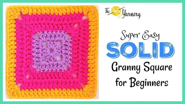 Super Easy Solid Granny Square – Beginner Crochet Pattern