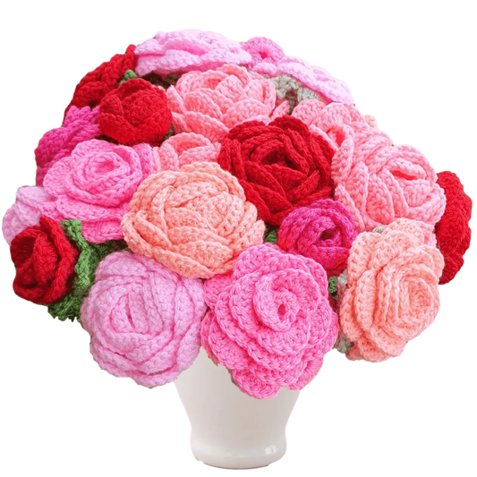 The Ultimate Easy Crochet Rose Bouquet.