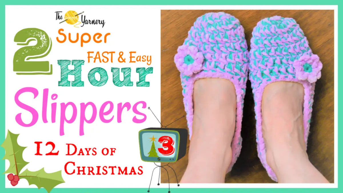 Two Hour Slippers – Easy Crochet Slipper Pattern for Quick Comfort.