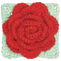 Ultimate 3D Crochet Rose Granny Square – Elegant Floral Pattern.