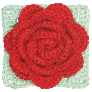 Ultimate 3D Crochet Rose Granny Square - The Secret Yarnery