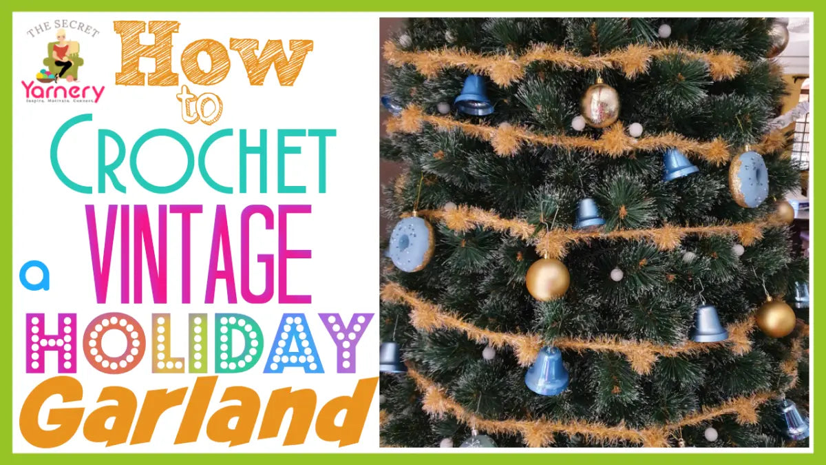 Vintage Holiday Crochet Garland – Cozy Eyelash Yarn Pattern for Beginners.