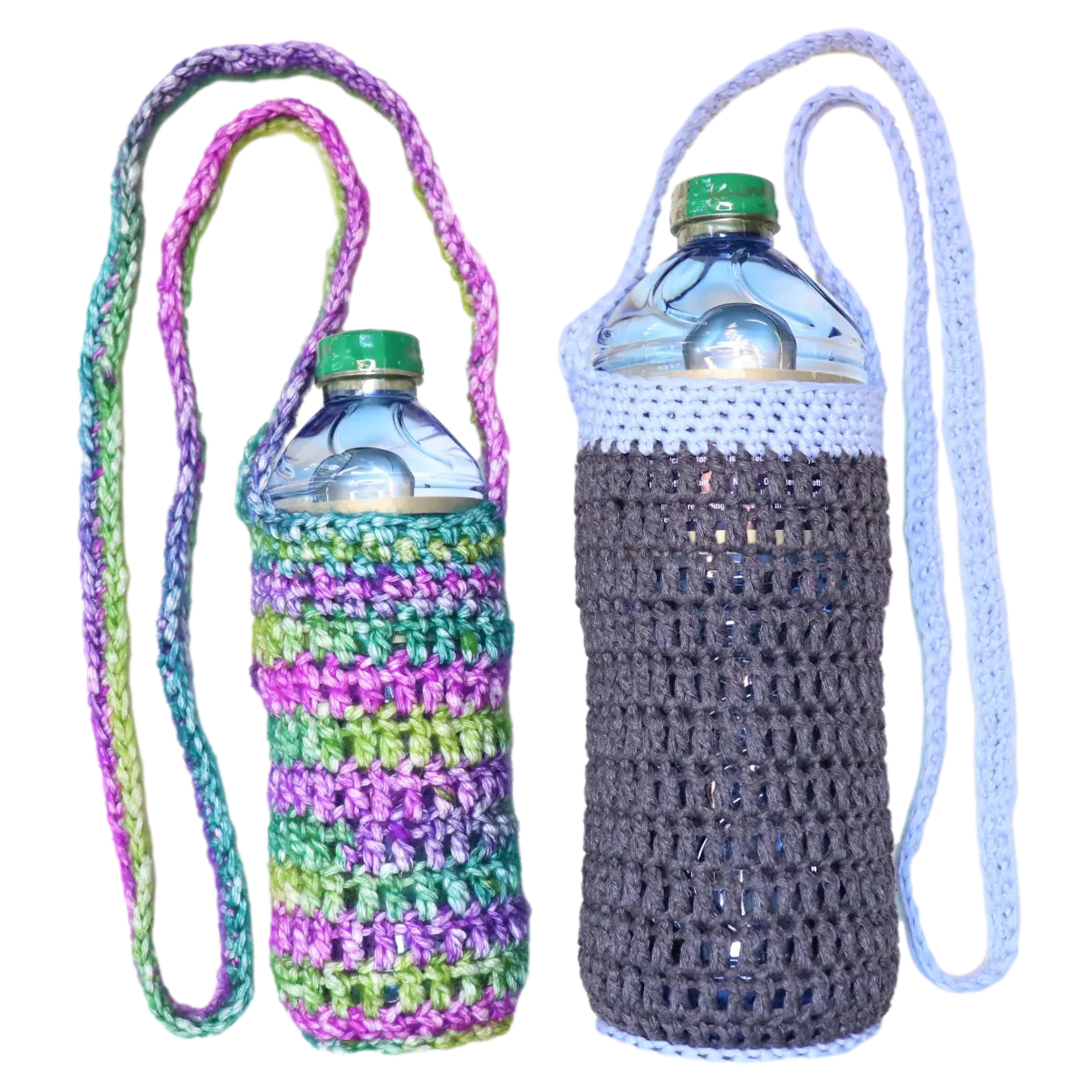 Crochet Water Bottle Sling – Easy Crochet Pattern for Hands-Free Fun.