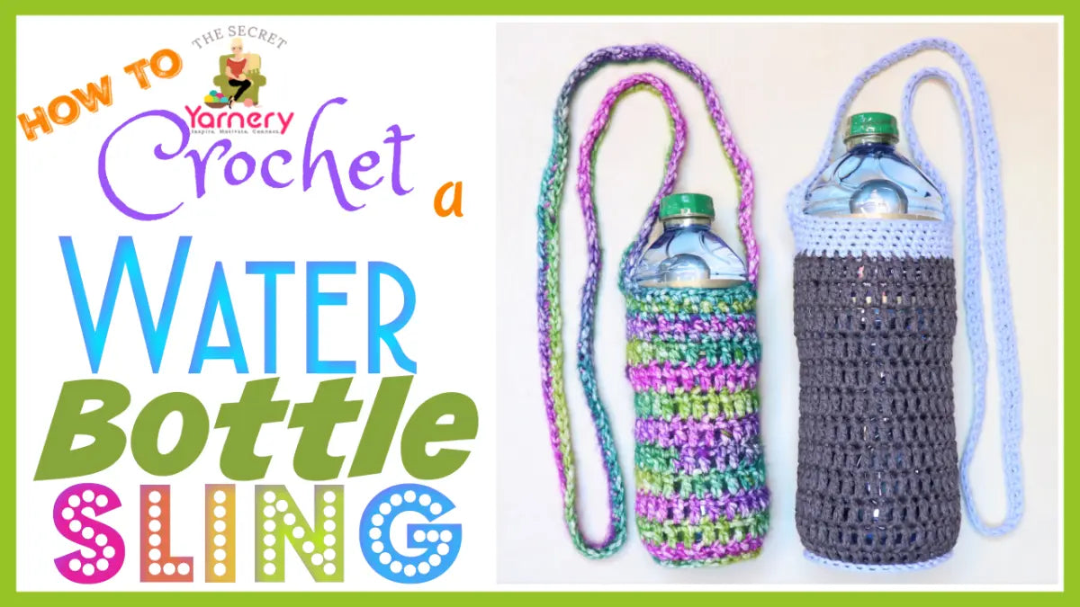 Crochet Water Bottle Sling – Easy Crochet Pattern for Hands-Free Fun.