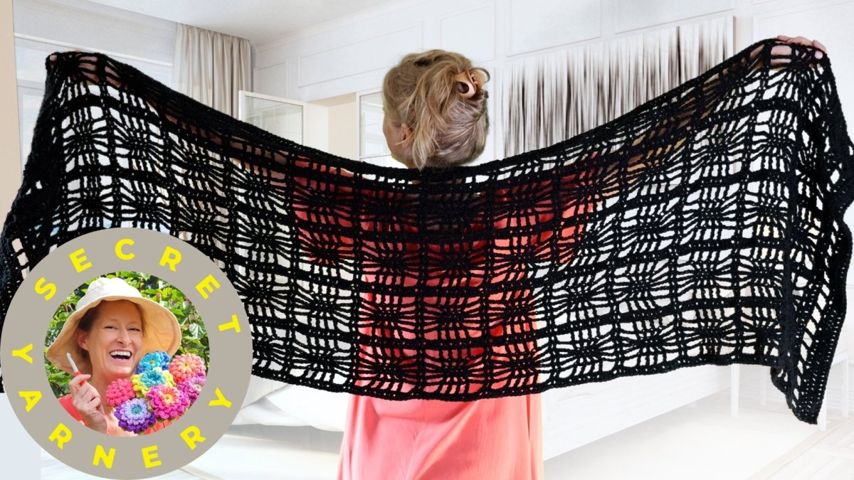 Web'oween Lacy Rectangular Shawl - Secret Yarnery