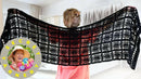 Web'oween Lacy Rectangular Crochet Shawl Pattern.