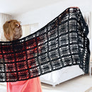 Web'oween Lacy Rectangular Crochet Shawl Pattern.