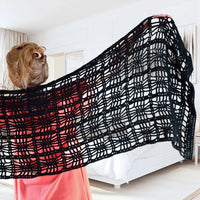 Web'oween Lacy Rectangular Crochet Shawl Pattern.