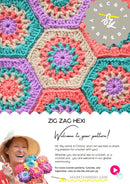 Zig Zag Hexi: Easy Crochet Hexagon Pattern – Beginner Friendly.